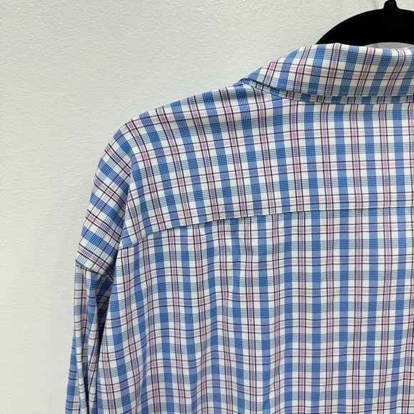 Bonobos Men’s Tech Button Down Shirt Blue Pink Standard Fit Sz XXL nylon blend - Picture 5 of 7